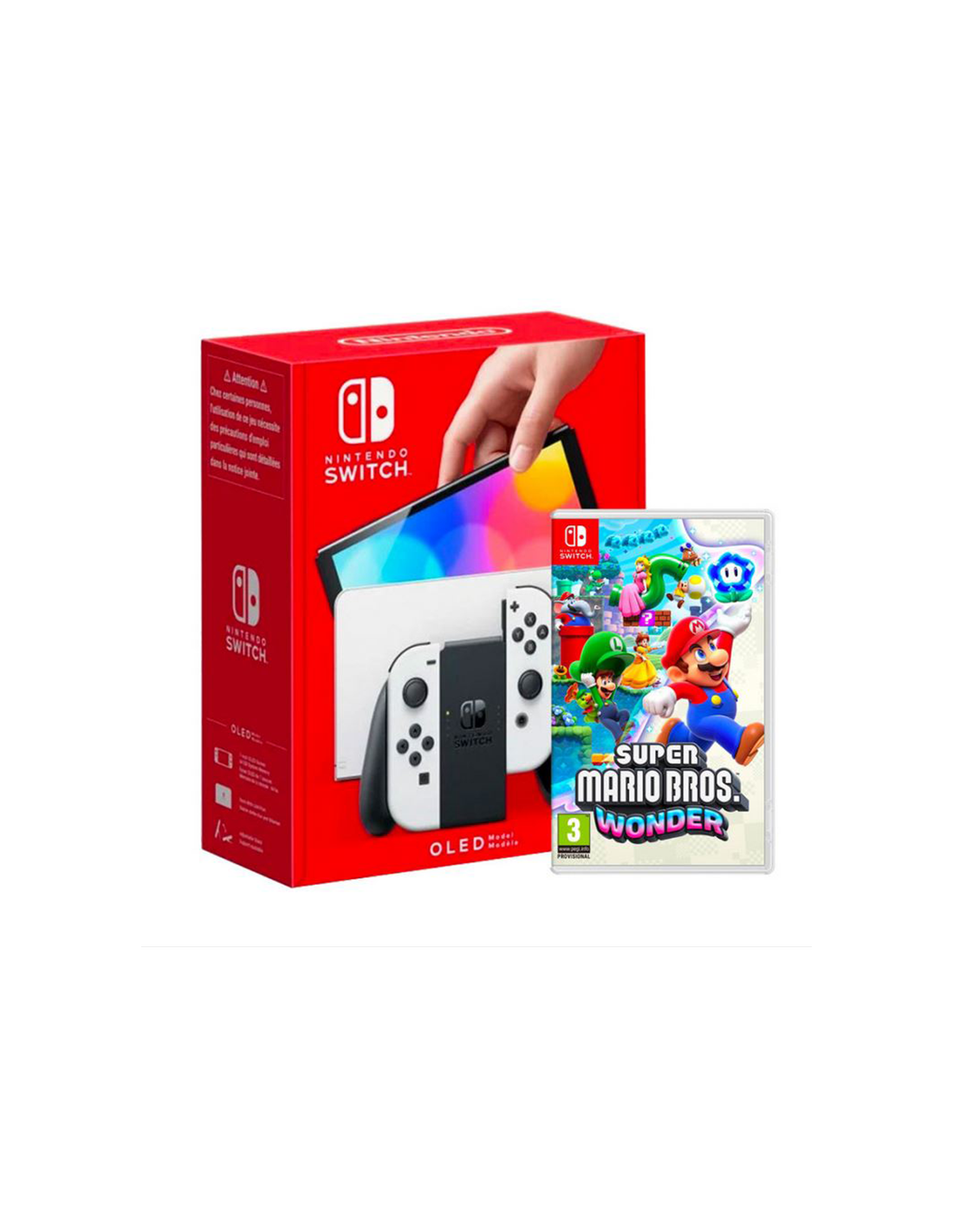 Modelo Oled Branco Nintendo Switch Mario Wonder