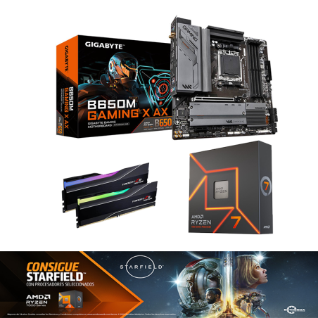 GIGABYTE B650M Gaming X AX + AMD Ryzen 7 7700X Box + G.Skill Trident Z5 NEO RGB 32GB DDR5 Kit (2x16GB)  - 1