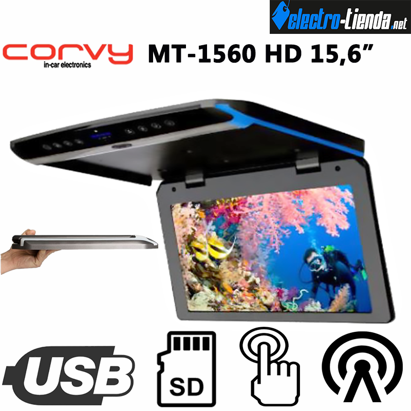 Tela de teto Corvy MT-1560 HD de 15,6" Corvy - 1