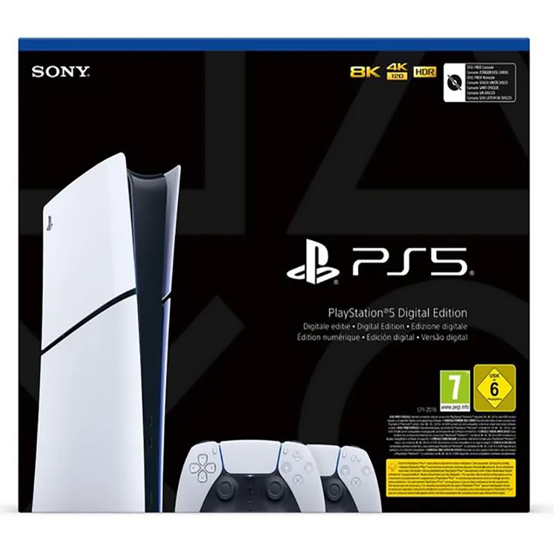 Chassi Digital Sony Ps5 Slim D + 2 Dualsense Branco Sony - 2