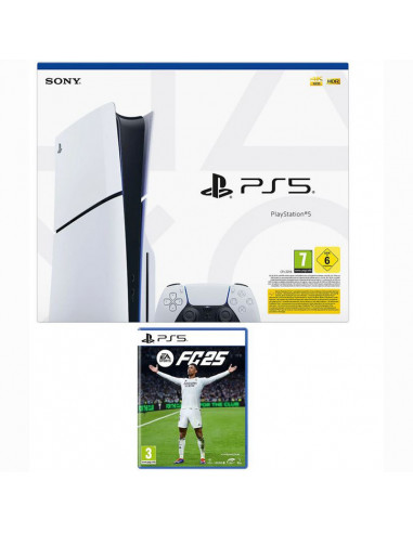 CONSOLA PS5 WHITE SLIM EDITION + DUALSENSE 1TB + EA SPORTS FC 25 CFI-2000 Sony - 1