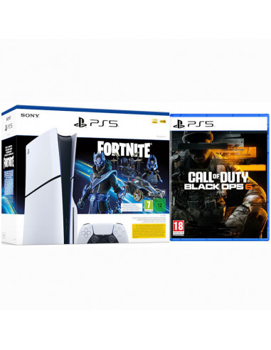 SONY PlayStation 5 SLIM COM LEITOR + FORTNITE COBALT STAR + CALL OF DUTY BLACK OPS6 PS5SLIM-FRT-COD6 Sony - 1