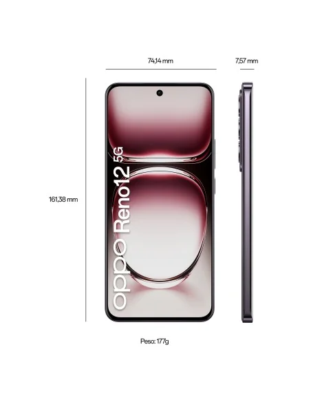 OPPO RENO 12 12+256GB 5G NEGRO MARRÓN