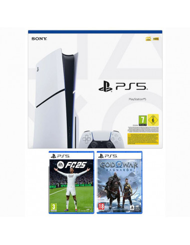 SONY PLAYSTATION 5 SLIM STANDARD 1 TB + JUEGO EA SPORTS FC25 + JUEGO GOD OF WAR: RAGNAROK Sony - 1