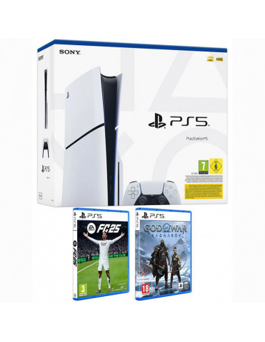 SONY PLAYSTATION 5 SLIM STANDARD 1 TB + JOGO EA SPORTS FC25 + JOGO GOD OF WAR: RAGNAROK Sony - 3