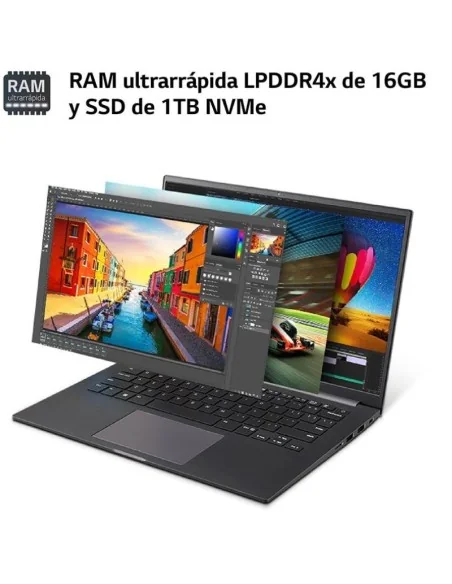 LG Ultra 16UD70R-G.AX56B Ryzen 5 7530U 16GB 512GB SSD 16' FreeDOS-Portáteis-Electro-tienda.net