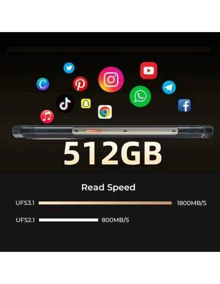 Oukitel WP30 Pro 12GB 512GB Negro - Teléfono móvil rugged