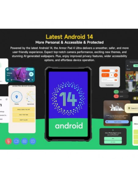 Ulefone Armor Pad 4 Ultra 5G 13.3 8GB 256GB Negro Ulefone - 13