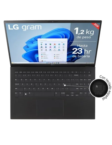 Portátil LG Gram 15Z90S-V.AP55B Intel Core Ultra 5-125H 16GB 512GB SSD 15.6' Win11 Pro