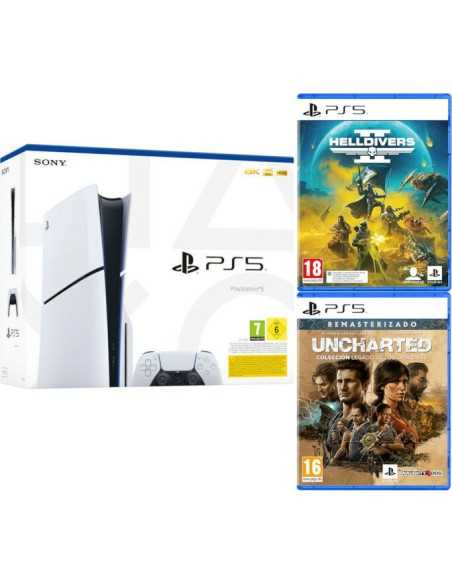 Consola Sony PS5 Chasis D + Helldivers 2 + Uncharted Col. Legado de los ladrones Sony 536,95 €