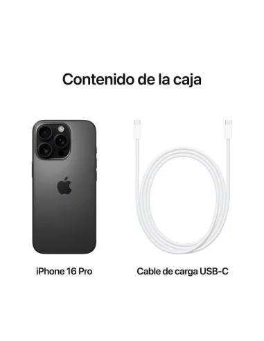IPHONE 16 PRO 5G 256GB TITANIO NEGRO-MÓVEIS/TABLET-Electro-tienda.net