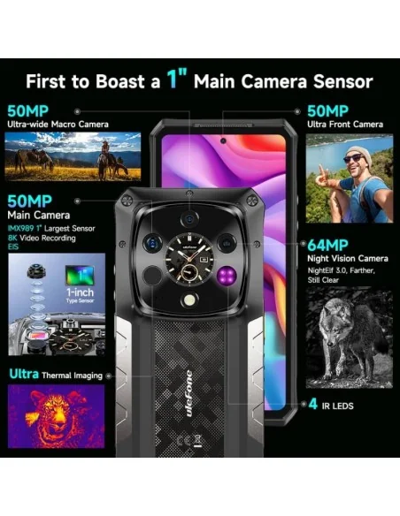 ULEFONE ARMOR 28 ULTRA, VERSÃO TÉRMICA, 16 GB + 1 TB, 5G, PRETO