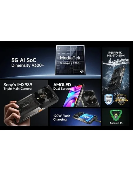 ULEFONE ARMOR 28 ULTRA, VERSÃO TÉRMICA, 16 GB + 1 TB, 5G, PRETO