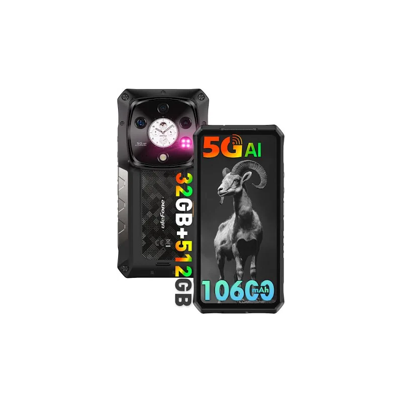 ULEFONE ARMOR 28 PRO, 16 GB + 512 GB, PRETO