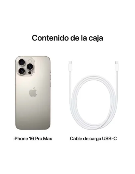 APPLE IPHONE 16 PRO MAX, 256GB/TITÂNIO NATURAL-MÓVEIS/TABLET-Electro-tienda.net