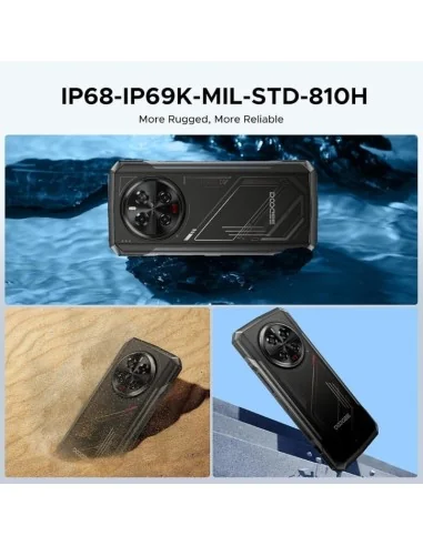 Doogee V40, 5G, 12GB+512GB, Negro/Rojo Rugged