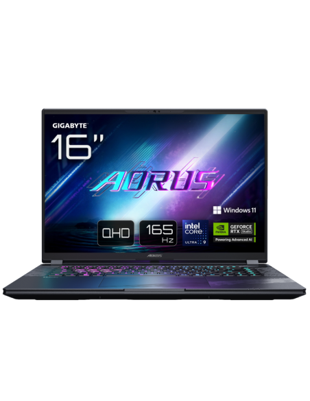 Portátil GIGABYTE AORUS ELITE 16 BWH 16" Intel Ultra 9 275HX 32GB 1TB SSD RTX 5070 8GB Gris QHD 165Hz Win 11 Home Dolby Atmos