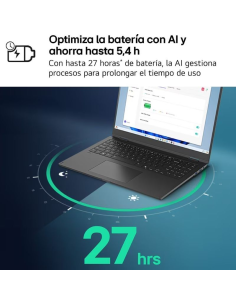 Portátil LG Gram 15ZD80T-G.AX55B Ryzen AI 5-340 16GB RAM 512GB SSD 15.6" Sin SO 2