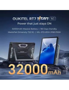 Oukitel RT7 Titan 10.1 12GB+512GB, 5G, Negro - Rugged 2