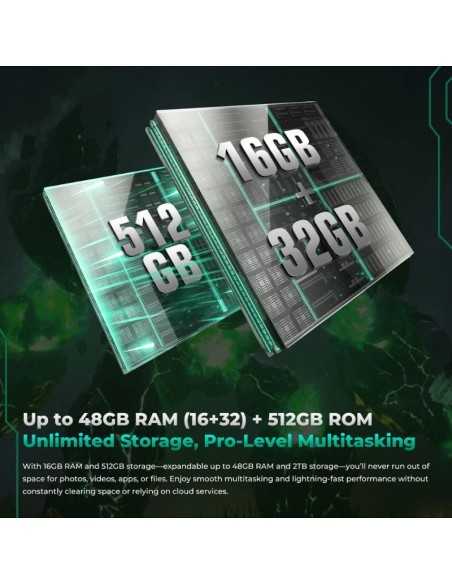 Oukitel WP62 5G 16GB+512GB: Cinzento Resistente