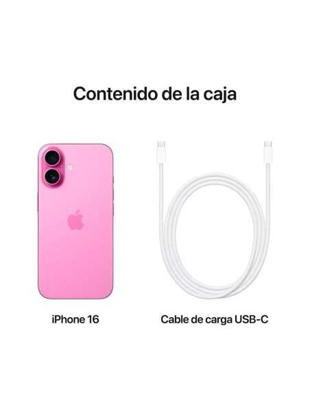Apple iPhone 16 Rosa 256GB: 5G, A18 Bionic, Pantalla XDR