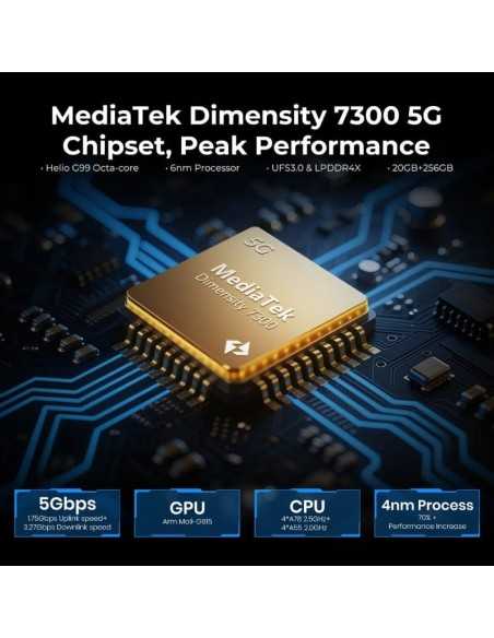 Fossibot DT3 10,4 12GB+256GB 5G, Gris Rugged