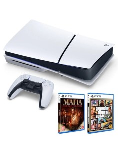 PlayStation PS5 Slim Chassis E con Lector + Mafia + GTA V 2