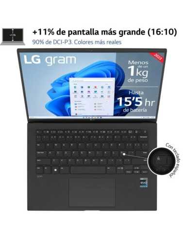 LG Gram 14Z90R: i7 vPro 32GB 14" W11 Pro (999g)
