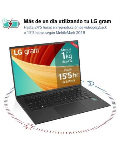 LG Gram 14Z90R: i7 vPro 32GB 14" W11 Pro (999g)