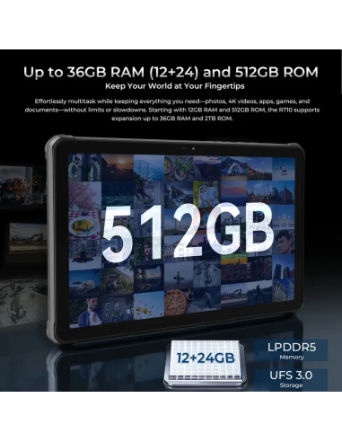 Oukitel RT10 5G Preto: 12GB/512GB de Potência Blindada e Resistência Total