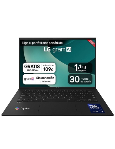 Portátil LG Gram 14ZD90T-G AX88B 14" Intel Core Ultra 7 255H 32GB 1TB SSD Intel Arc Sin Sistema Operativo
