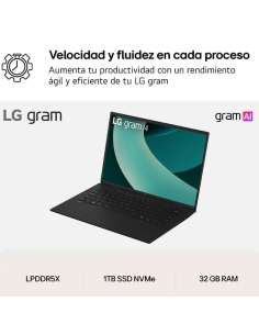 Portátil LG Gram 14ZD90T-G AX88B 14" Intel Core Ultra 7 255H 32GB 1TB SSD Intel Arc Sin Sistema Operativo 2