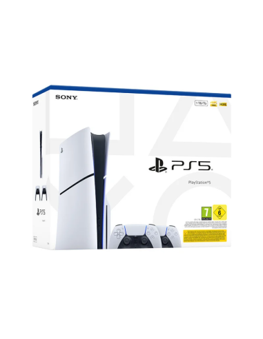 Sony PS5 Slim Chassis E con Lector + 2 DualSense: Pack Dúo Total