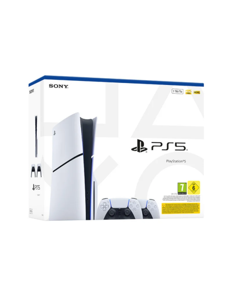 Sony PS5 Slim Chassis E con Lector + 2 DualSense: Pack Dúo Total