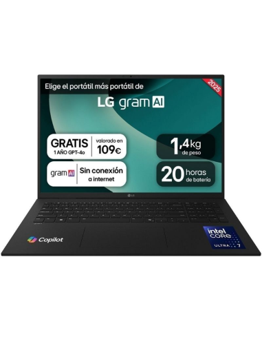 Portátil LG Gram 17ZD90T 17" Intel Core Ultra 7 255H 32GB 1TB SSD Intel Arc Free OS