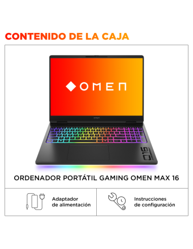 PORTATIL HP OMEN MAX 16-AH0039NS U9 275HX 32GB 1TB RTX5070 Ti 16" FDOS
