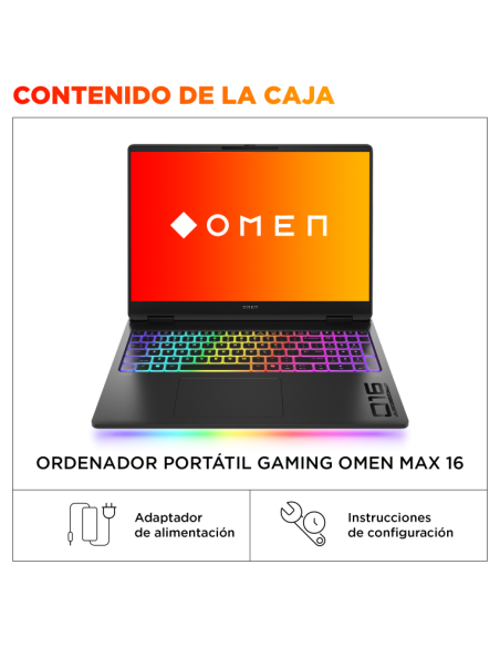 PORTATIL HP OMEN MAX 16-AH0039NS U9 275HX 32GB 1TB RTX5070 Ti 16" FDOS