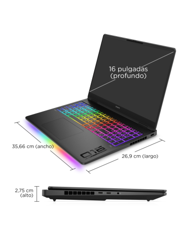PORTATIL HP OMEN MAX 16-AH0039NS U9 275HX 32GB 1TB RTX5070 Ti 16" FDOS