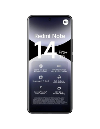 Xiaomi Redmi Note 14 Pro Plus 12GB+512GB 5G Negro 6941812780152