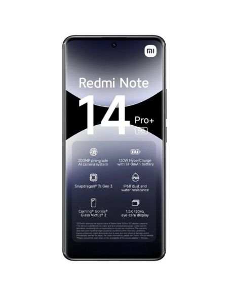 Xiaomi Redmi Note 14 Pro Plus 12GB+512GB 5G Negro 6941812780152