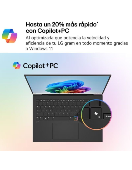 Portátil LG Gram 17Z90TL-G.AU88B Intel Core Ultra 7-258V 32GB 1TB SSD 17' Win11 8806096458167