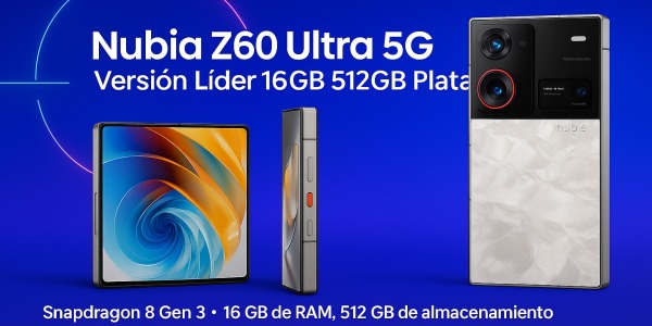 Nubia Z60 Ultra 5G Versión Líder 16GB 512GB Plata: innovación y potencia en tus manos